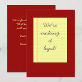 Trouw wettelijk laten registreren kaart (Voorkant / Achterkant)