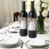 Trouw Wijn Witte Bourgondië Bloemen Wijn Etiket