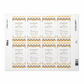 Trouw Wijnfles Chevron Patroon Favor Etiket (Full Sheet)
