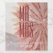 Trouw wijnfles label Schattig in lichtpaars lavend Wijn Etiket (Enkel label)