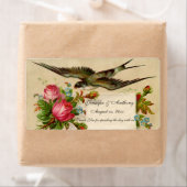 Trouw Wijnlabel Bluebird & Roses Etiket (Insitu)