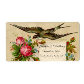 Trouw Wijnlabel Bluebird & Roses Etiket (Voorkant)