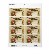 Trouw Wijnlabel Bluebird & Roses Etiket (Full Sheet)