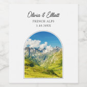 Trouw wijnlabel Franse Alpen Wijn Etiket (Enkel label)