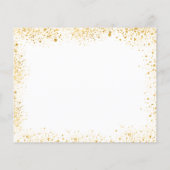 Trouw witte goud glitters budget bespaar datum flyer (Achterkant)