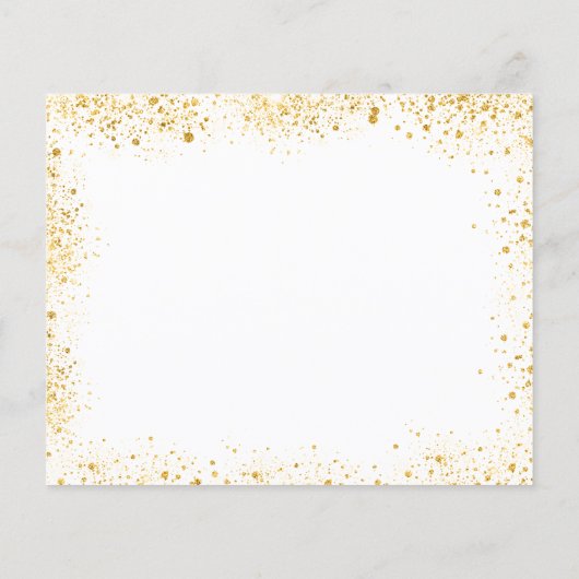 Trouw witte goud glitters budget bewaar datum (Achterkant)