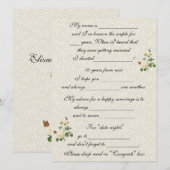 Trouw, Witte Rozen, Huwelijksadvies Kaart (Voorkant / Achterkant)