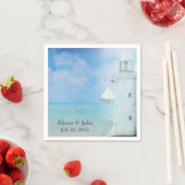 Trouw Witte Vuurtoren en Zeilboot Servet (Insitu)