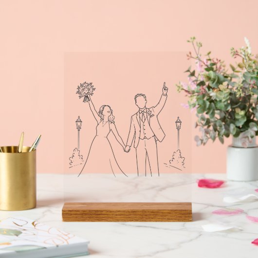 Trouw Woo! Decoratie Acrylaat Bord (Huwelijk)