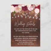 Trouw Wooden Metselaarsvaas Burgundy Details Ontva Informatiekaartje (Voorkant)