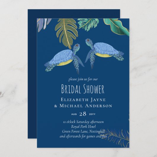 Trouw Zeeschildpadden Blauw Geel (Voorkant / Achterkant)