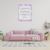 Trouw zilver lavendel glitters welkom poster