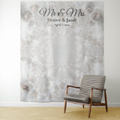 Trouw Zilver Wit Elegant Fotohokje Achtergrond Wandkleed (In situ)