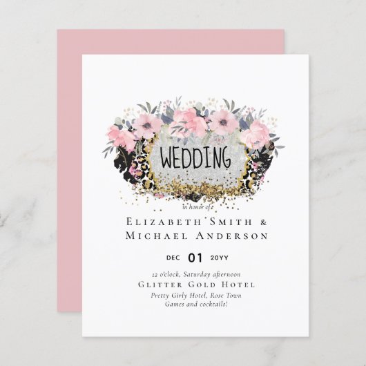 TROUW - Zilveren Roosgoud Bloemig Meisjesachtig Gl (Voorkant / Achterkant)