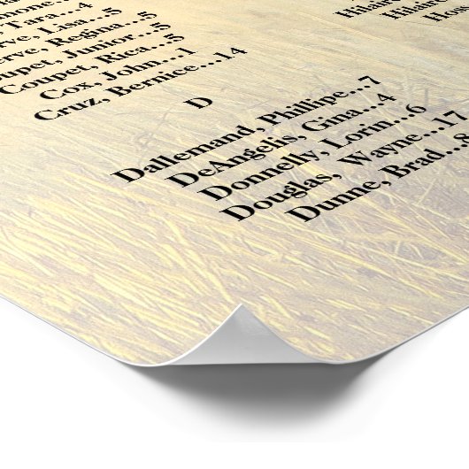 Trouw zitplaats bord met foto poster (Hoek)