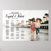 Trouw zitplaats bord met foto poster (Voorkant)