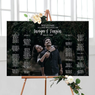 Trouw zitplaats bord met foto poster
