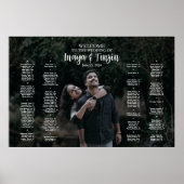 Trouw zitplaats bord met foto poster (Voorkant)