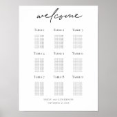 Trouw zitplaatsenplan welkomstscript afdrukbaar poster (Voorkant)