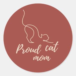 Trouw Zwart Kat Moeder Sticker – Minimaal Cadeau