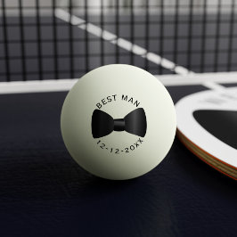 Trouw Zwart Strik Beste Man Ping Pong Bal Pingpongbal