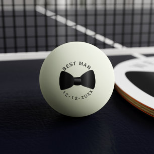Trouw Zwart Strik Beste Man Ping Pong Bal Pingpongbal