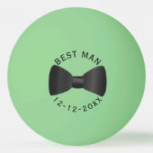 Trouw Zwart Strik Pak Beste Man Ping Pong Bal Pingpongbal (Voorkant)