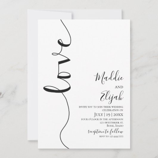 Trouw, Zwart & Wit Eenvoudig, Typografie, Script, Kaart (Voorkant)