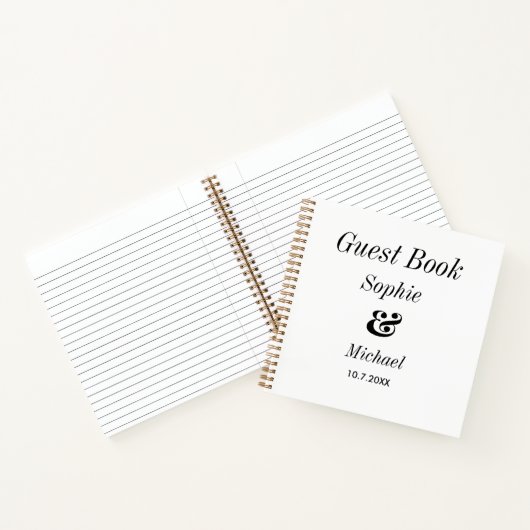 Trouw zwart-wit gastenboek notitieboek (Binnen)