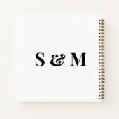 Trouw zwart-wit gastenboek notitieboek (Achterkant)