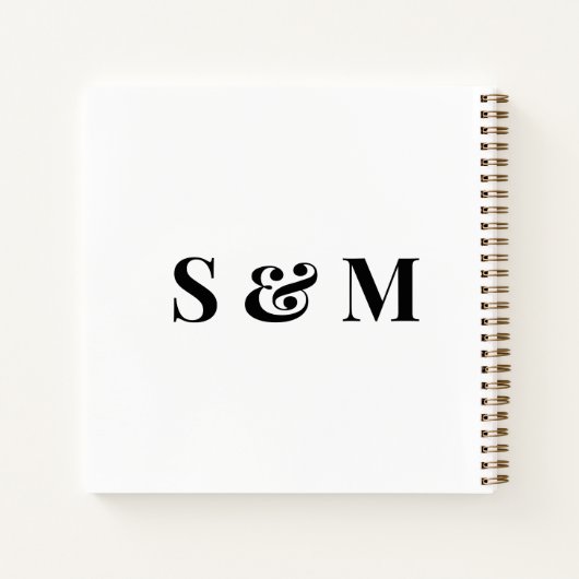 Trouw zwart-wit gastenboek notitieboek (Achterkant)