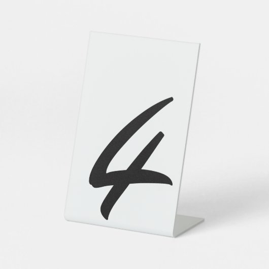 Trouw Zwart Wit Tafel Nummer 4 Piedestal Bord Reclamebord Met Voetstuk (Voorkant)