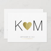 Trouwaankondiging, eenvoudig en helder wit aankondigingskaart (Voorkant / Achterkant)