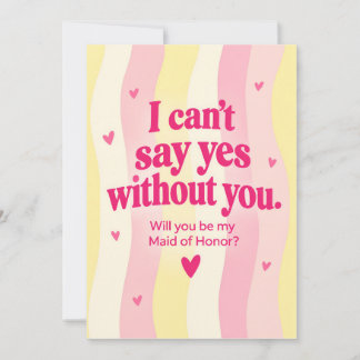 Trouwaanzoek aan beste vriendin - kaart voor getui