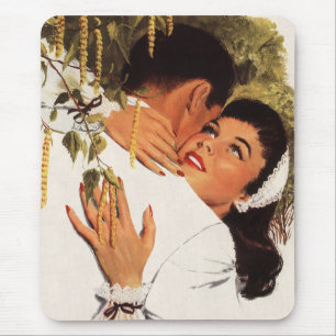 Trouwaanzoek in vintage stijl, Liefde en Romantiek Muismat