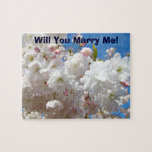 Trouwaanzoek puzzel Wil je met me trouwen! Bloemen
