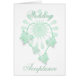 Trouwacceptatie Kaart Butterfly Hearts