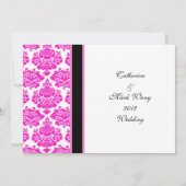 trouwacceptatiekaart, roze demask kaart (Achterkant)