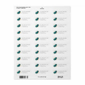 Trouwaccessoires met vintage turquoise en gouden b etiket (Full Sheet)