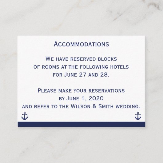 Trouwaccommodatie Zakelijke Kaarten (Voorkant)