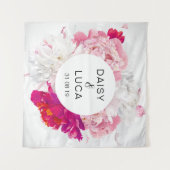 Trouwachtergrond Bloemstuk Tapijt Fotohokje Wandkleed (Voorkant (horizontaal))