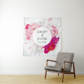 Trouwachtergrond Bloemstuk Tapijt Fotohokje Wandkleed (In situ)