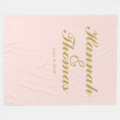 Trouwachtergrond foto achtergrond krijtbord blos fleece deken (Voorkant (Horizontaal))