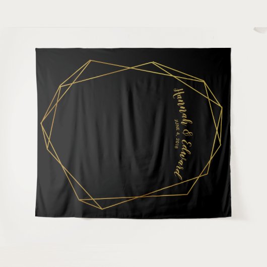 Trouwachtergrond, foto-attribuut, op maat gemaakte wandkleed (Voorkant (horizontaal))