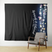 Trouwachtergrond, foto prop, aangepaste lichten wandkleed (In Situ (horizontaal))
