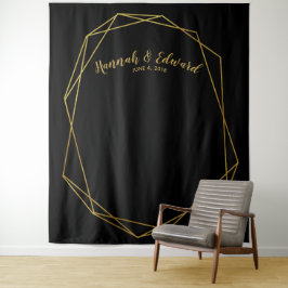 Trouwachtergrond, foto prop, op maat gemaakte geom wandkleed