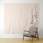 Trouwachtergrond met de heer en mevrouw Cream Wandkleed (In Situ (horizontaal))