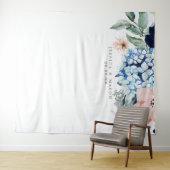 Trouwachtergrond met Navy Blooms Fotocabine Wandkleed (In Situ (horizontaal))