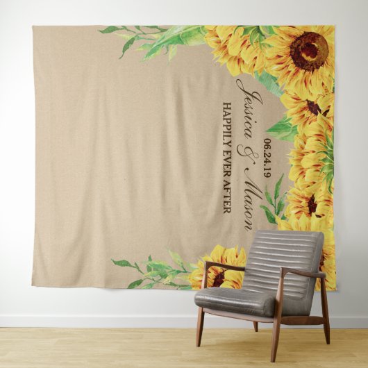 Trouwachtergrond - Vrijgezellenfeest Foto Prop Wandkleed (In Situ (horizontaal))