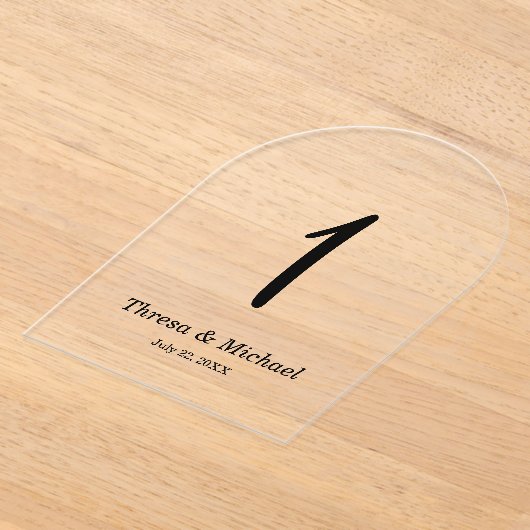 Trouwacryl tafel nummer teken acryl uitnodigingen (Laagn)